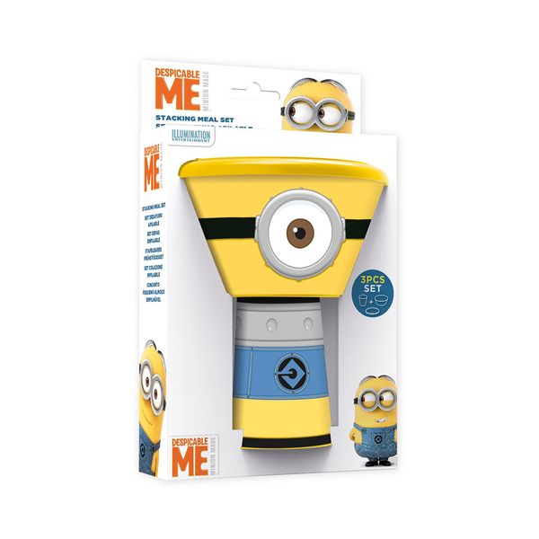 Stor Σετ Φαγητού Minions Μπολ-Ποτήρι