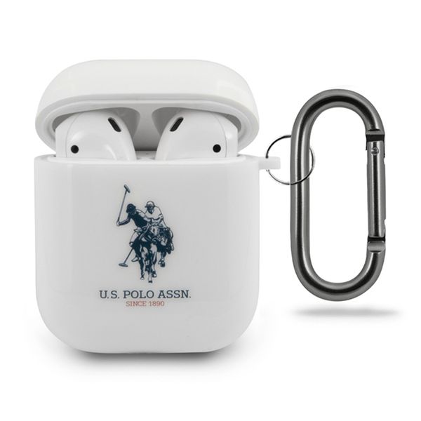 U.S. Polo Assn. Silicone Case AirPods 1&2 White Θήκη