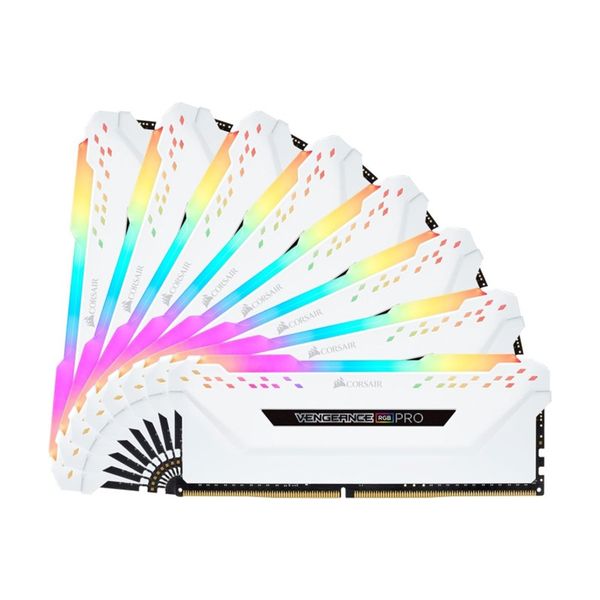 Corsair Corsair Vengeance RGB Pro 16GB DDR4-3200MHz CL16 (CMW128GX4M8C3200C16W) x8 Μνήμη RAM