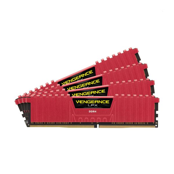 Corsair Corsair Vengeance LPX Red 16GB DDR4-2133ΜΗz C13 (CMK64GX4M4A2133C13R) x4 Μνήμη RAM