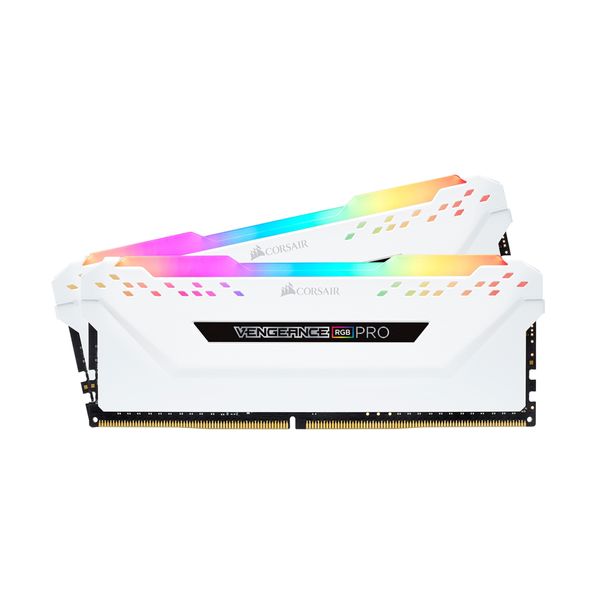 Corsair Corsair Vengeance RGB Pro White 16GB DDR4-2666MHz C16 DIMM (CMW32GX4M2A2666C16W) x2 Μνήμη RAM