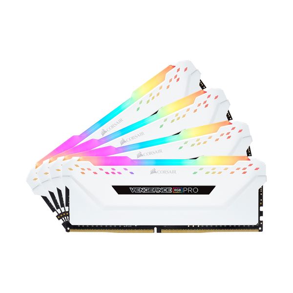 Corsair Corsair Vengeance RGB Pro White 16GB DDR4-2666MHz C16 DIMM (CMW64GX4M4A2666C16W) x4 Μνήμη RAM