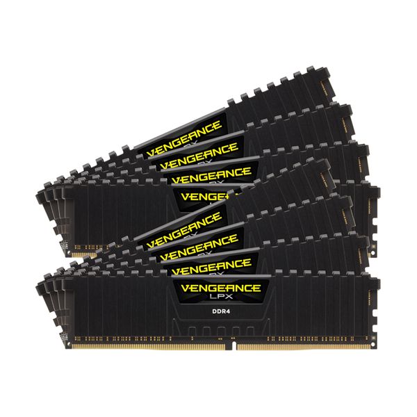 Corsair Corsair Vengeance LPX Black 16GB DDR4 DRAM 2666MHz C16 (CMK128GX4M8A2666C16) x8 Μνήμη RAM