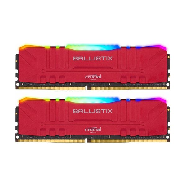 Crucial Crucial Ballistix RGB 16GB DDR4 3000MHz C15 (BL2K8G30C15U4WL) x2 Μνήμη RAM
