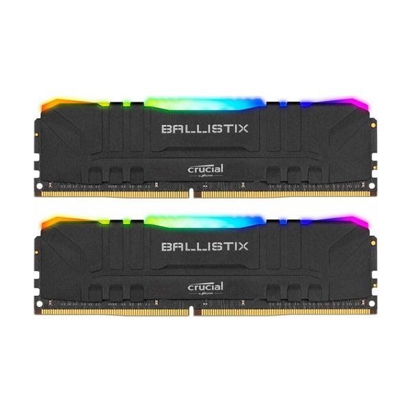 Crucial Crucial Ballistix RGB 8GB DDR4-3200MHz CL16 UDIMM NON-ECC (BL2K8G32C16U4BL) x2 Μνήμη RAM