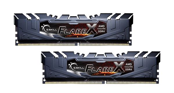 G.Skill G.Skill Flare X 16GB DDR4-3200MHz C16 (F4-3200C16D-32GFX) x2 Μνήμη RAM