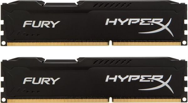 HyperX HyperX Fury Black 8GB DDR3-1333MHz C9 (HX313C9FBK2/16) x2 Μνήμη RAM