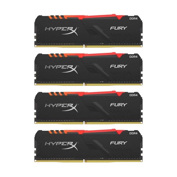 HyperX HyperX Fury RGB 8GB DDR4-3000MHz CL15 DIMM (HX430C15FB3AK4/32) x4 Μνήμη RAM