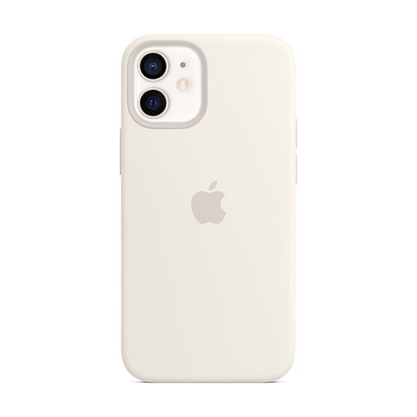 Apple iPhone 12 Mini Silicone White Θήκη Κινητού