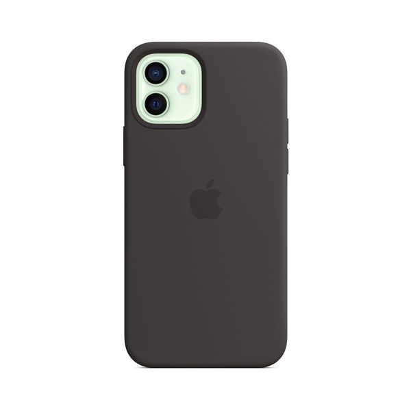 Apple iPhone 12 /12 Pro Silicone Cover with MagSafe Black Θήκη Κινητού