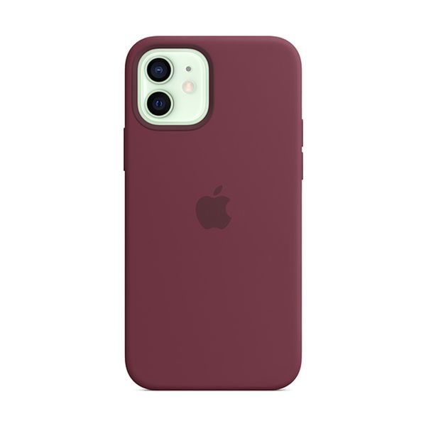 Apple iPhone 12/12 Pro Silicone Cover with MagSafe Plum