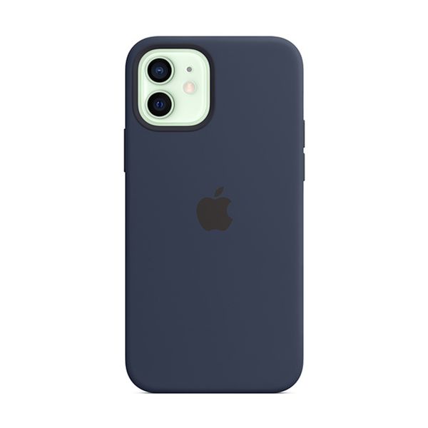 Apple iPhone 12/12 Pro Silicone Cover with MagSafe Deep Navy Θήκη Κινητού