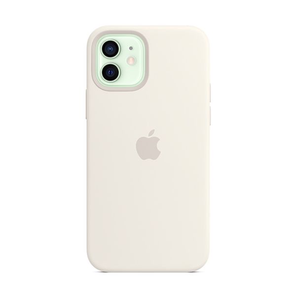 Apple iPhone 12/12 Pro Silicone Cover with MagSafe White Θήκη Κινητού