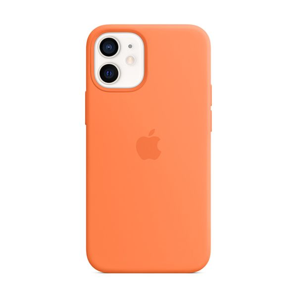 Apple iPhone 12 Mini Silicone Cover with MagSafe Kumquat Θήκη Κινητού