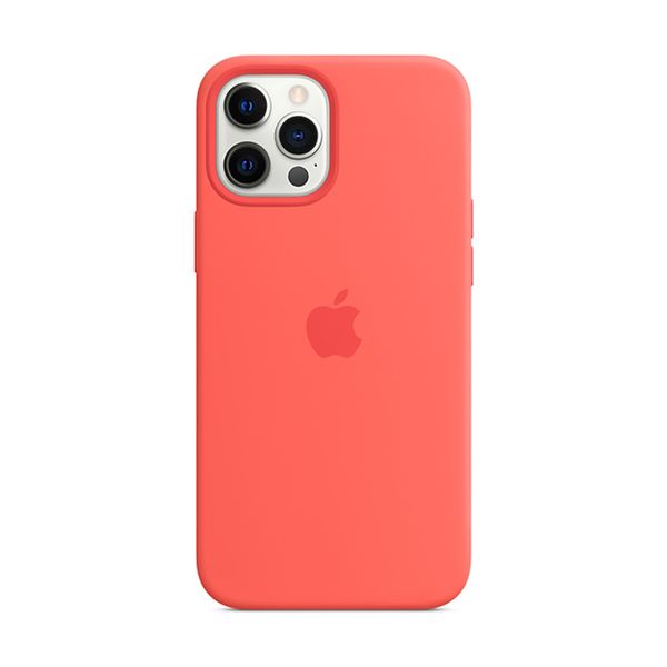 Apple iPhone 12 Pro Max Silicone Cover with MagSafe Pink Citrus Θήκη Κινητού