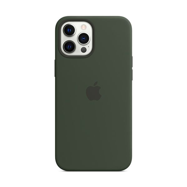 Apple iPhone 12 Pro Max Silicone Cover with MagSafe Cypress Green Θήκη Κινητού