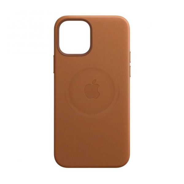 Apple Apple iPhone 12 Pro Max Leather Saddle Brown with MagSafe Καλώδιο