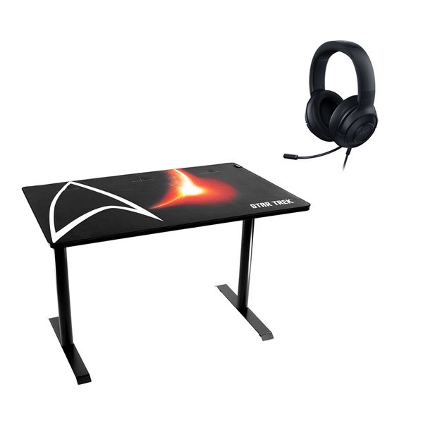 Arozzi Leggero Star Trek Gaming Desk & Razer Kraken X 7.1 Gaming Headset