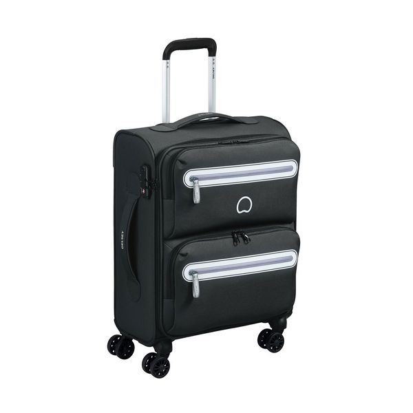 Delsey Delsey Carnot Slim 55x40x20 cm Black Βαλίτσα Ταξιδίου