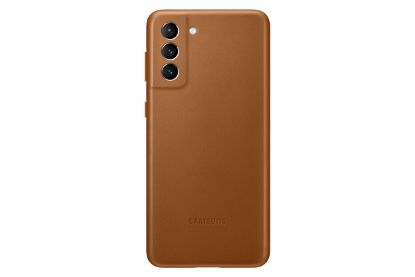 Samsung Galaxy S21+ Leather Cover Brown Θήκη Κινητού