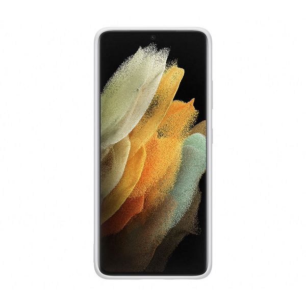 Samsung Galaxy S21 Ultra Silicone Cover Gray Θήκη Κινητού