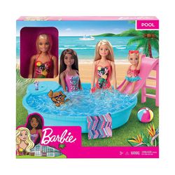 Mattel Barbie Νέα Εξωτική Πισίνα με Κούκλα GHL91