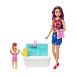 Mattel Barbie Babysitters - Ώρα για Μπάνιο FXH05