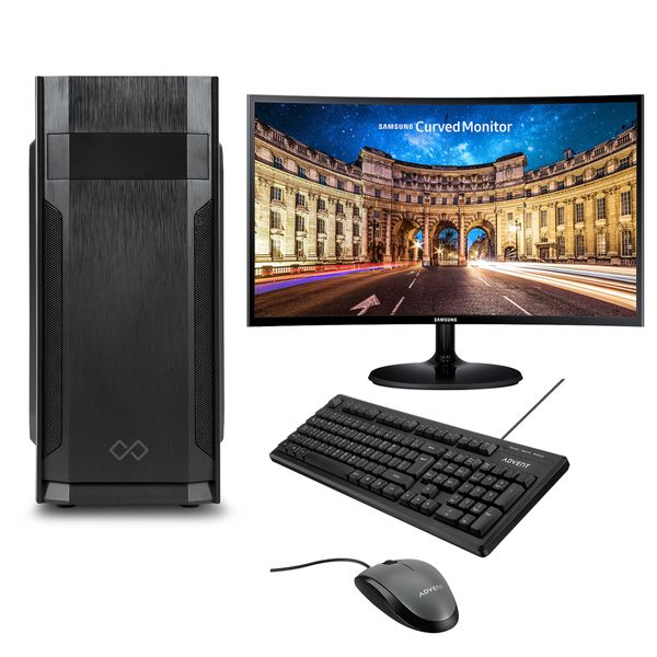 Infinity Gear Core 1 Rev.2 PC & Samsung 24” Curved Monitor & Advent Ενσύρματο Πληκτρολόγιο/Ποντίκι