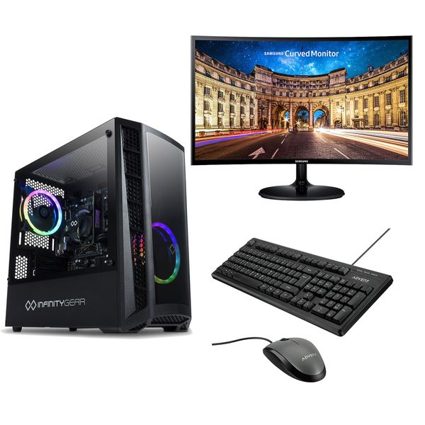 Infinity Gear Core 2 Rev.2 PC & Samsung 27'' Curved Monitor & Advent Ενσύρματο Πληκτρολόγιο/Ποντίκι