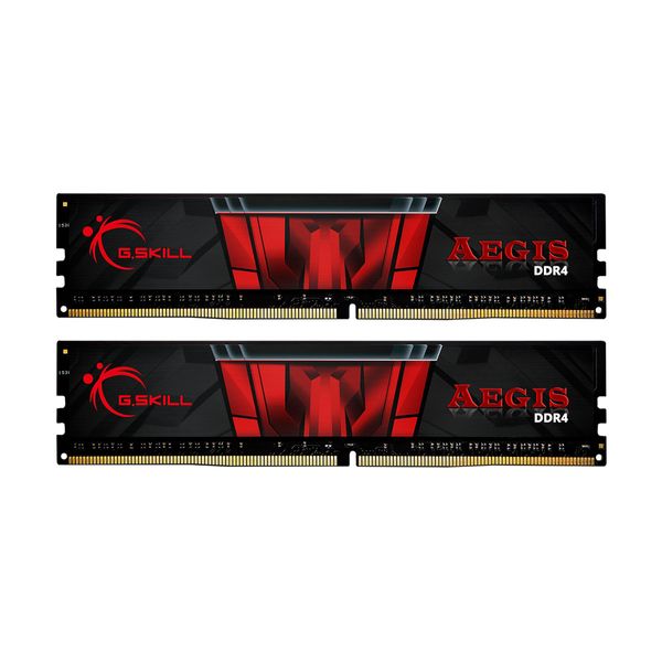 G.Skill G.Skill Aegis 8GB DDR4-2400MHz C15 (F4-2400C15D-8GIS) x2 Μνήμη RAM