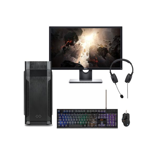 Infinity Gear Core 1 Rev.2 PC & Dell 24”Monitor & ADX Gaming Keyboard & Mouse & Advent Headset