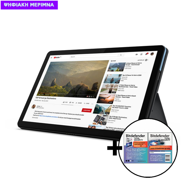 Lenovo Ideapad Duet Chromebook 128GB Wifi Grey Tablet & Bitdefender Total Security 1 Device, 2 Years Card Software