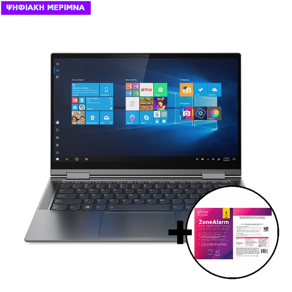 Lenovo Yoga C740-14IML I7-10510U/16GB/512GB Laptop/Tablet & ZoneAlarm Extreme Security for Institutions 1 Device, 2 Years Software