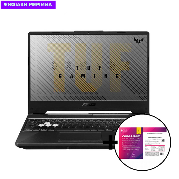 Asus TUF Gaming F15 FX506LU-HN220T i7-10870H/16GB/256GB & 1TB/GTX 1660Ti Laptop & ZoneAlarm Extreme Security for Institutions 1 Device, 2 Years
