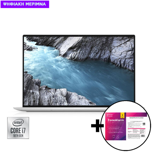 Dell XPS 9300 i7-1065G7/16GB/1ΤΒ Laptop & ZoneAlarm Extreme Security for Institutions 1 Device, 2 Years Software