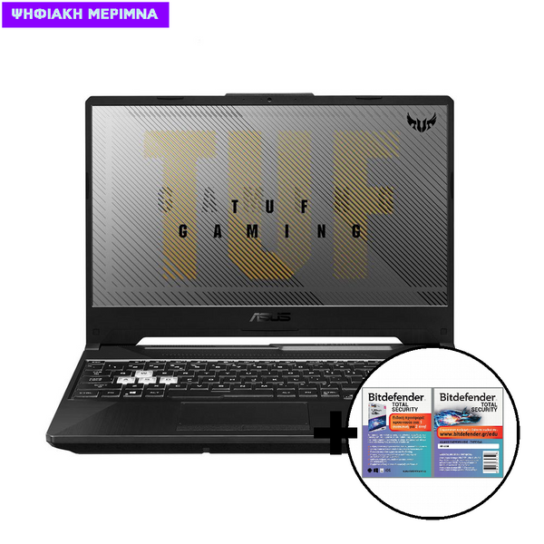 Asus TUF Gaming F15 FX506LU-HN220T i7-10870H/16/256GB & 1TB/GTX 1660Ti Laptop & Bitdefender Total Security (1 Device, 2 Years) Card Software
