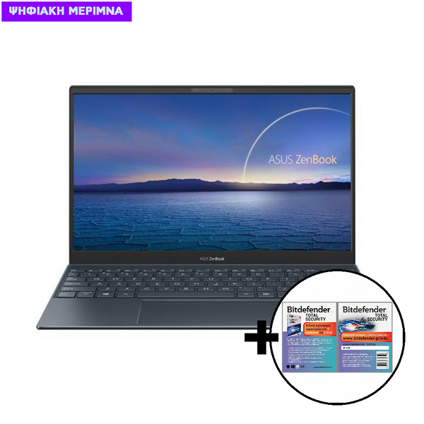 Asus ZenBook 13 UX325EA-WB711R i7-1165G7/16GB/512GB/W10 Pro Laptop & Bitdefender Total Security (1 Device, 2 Years) Card Software