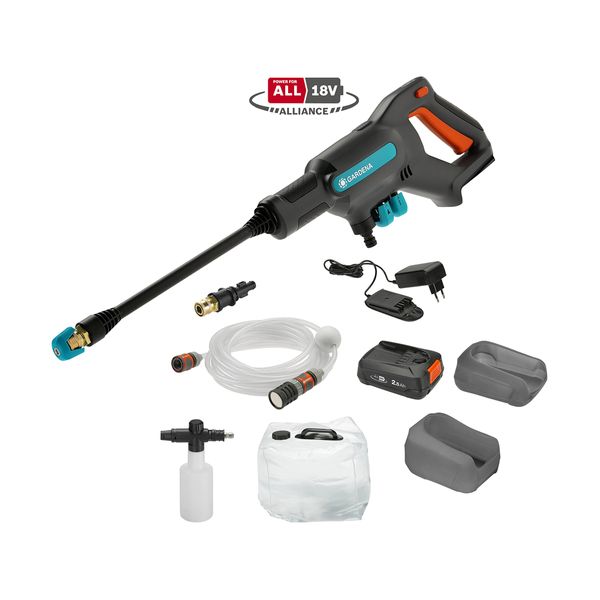 Gardena AquaClean 18V RtU Premium Σετ Πλυστικό Μπαταρίας
