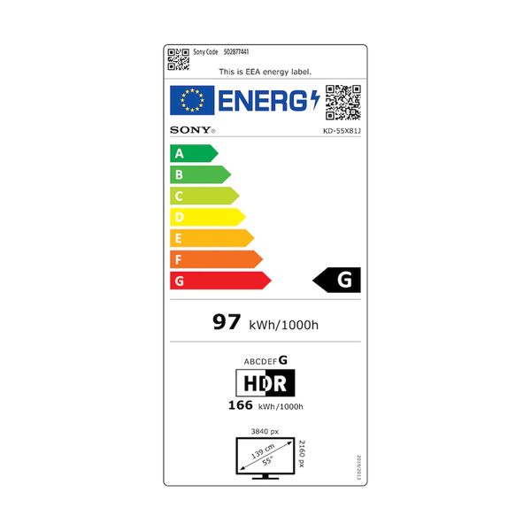 Sony Triluminos KD55X81J 55" Τηλεόραση Google TV 4K