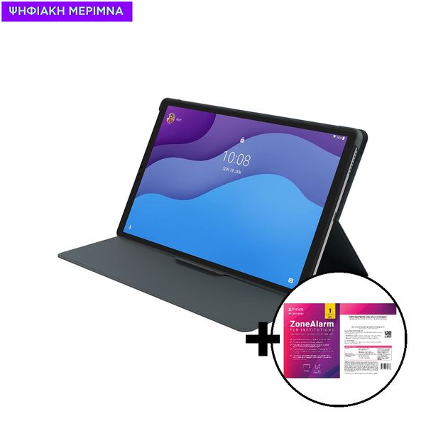 Lenovo Tab M10 HD 2nd Gen 4GB/64GB 4G Tablet & Case & ZoneAlarm Extreme Security for Institutions 1 Device, 2 Years Software
