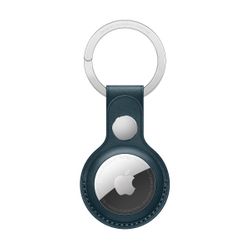 Apple AirTag Leather Key Ring Baltic Blue