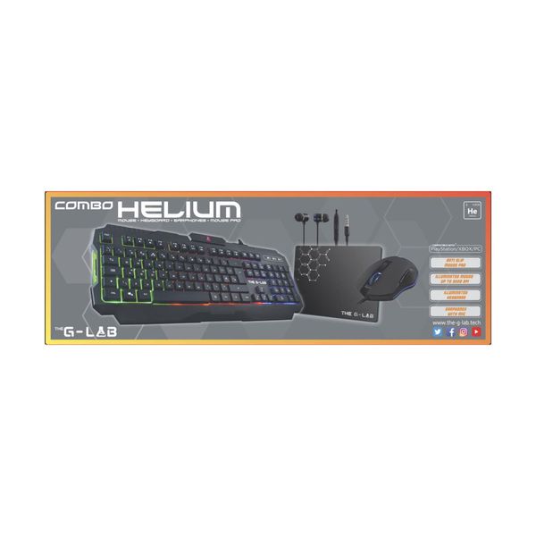 G-Lab Helium Keyboard/Mouse/Pad/Earphones Gaming Combo