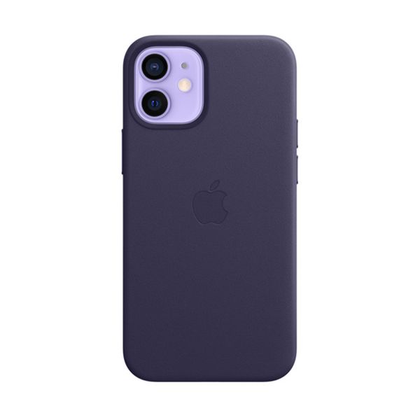 Apple Apple iPhone 12 mini Leather Case with MagSafe Violet Θήκη Κινητού