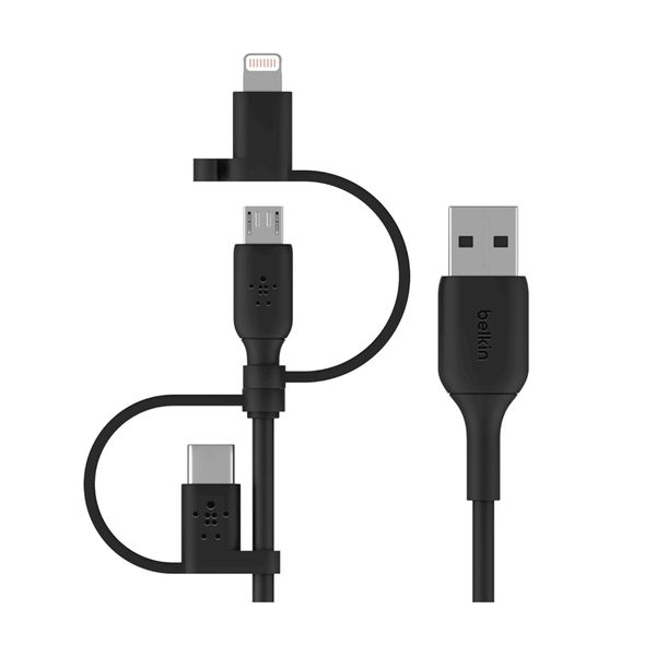 Belkin Belkin Universal USB-A to Micro-USB/ Type-C/Lightning 1m Καλώδιο Φόρτισης