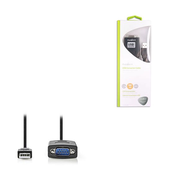 Nedis RS232 USB-A Male to Male USB 2.0 Cable 0.9m Καλώδιο