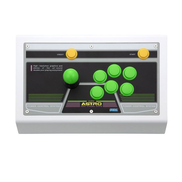 Sega Astrocity Mini Arcade Stick Green Buttons