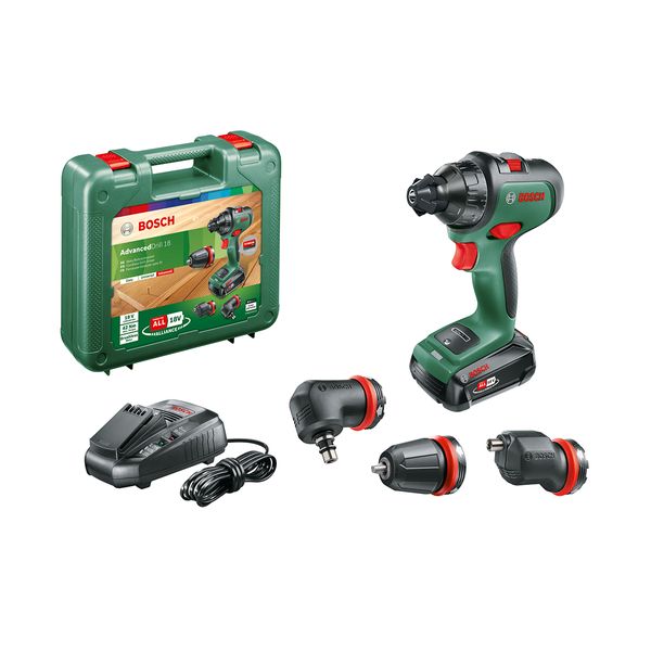 Bosch Bosch AdvancedDrill 18 & μπαταρία & φορτιστής & 3 εξαρτήματα & βαλίτσα Δραπανοκατσάβιδο