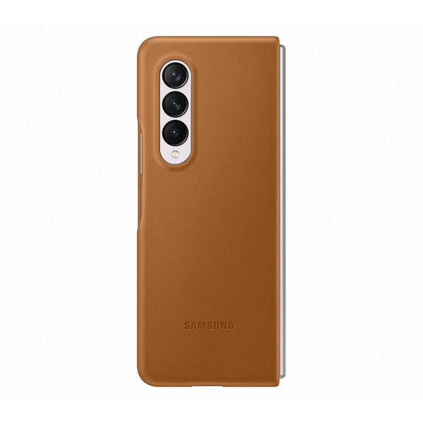 Samsung Galaxy Z Fold 3 Leather Case Camel Θήκη Κινητού