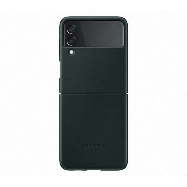 Samsung Galaxy Z Flip 3 Leather Green Θήκη Κινητού