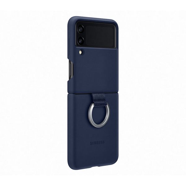 Samsung Galaxy Z Flip 3 Silicone with Ring Navy Θήκη Κινητού